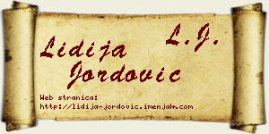 Lidija Jordović vizit kartica
